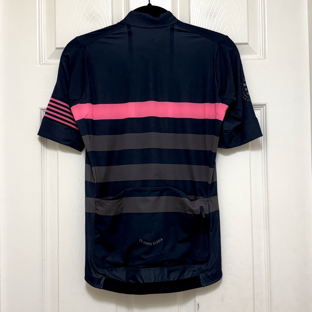 Rapha Women's Navy and Pink Striped RCC Jersey - Picture 4 of 7